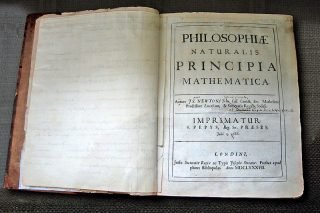 Newton's own copy of his Principia with hand written correction nots