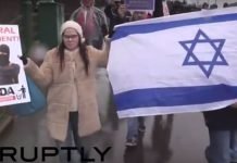Scene from a Pegida Demonstration on Saturday