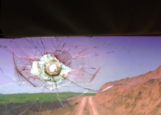 bullet hole windshield Alla Pierce Karabakh