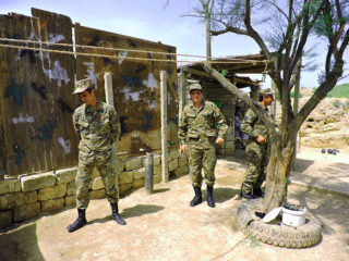 Soldiers with Alla Pierce Karabakh