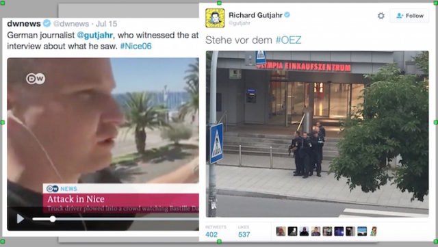 Mossad photographer Richard Gutjahr was pre-positioned in both Nice AND Munich! Talk about chutzpah...