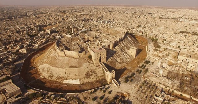 The Aleppo citadel, one of the oldest surviving cities in history has so far escaped destruction