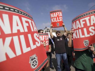 Although not forgotten, NAFTA is a non issue in the presidential election
