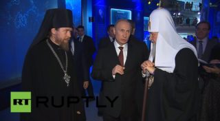 Putin and Patriarch Kirill exhibition