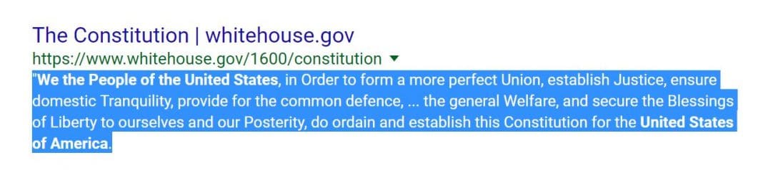 Constitution of United States.