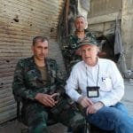 Jim Dean at checkpoint in Homs,Syria election day, June 03, 2014