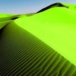Green desert sands
