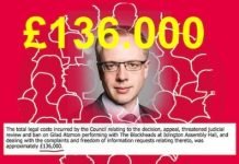 Scandal: Impoverished UK Labour-run Islington Council spent £136,000 to stop pro-Palestinian musician from playing at local concert