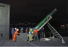 American Nuclear Sub Loads Torpedoes at Norwegian Port