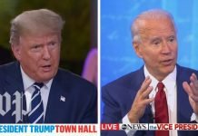 Town Hall Twitters…’Mr. Rogers v. Someone’s Crazy Uncle in the Attic (Biden wins 4 to 1 in ratings war)