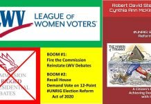 #UNRIG Video (3:19) Presidential Debates, League of Women Voters and What Trump Can Do
