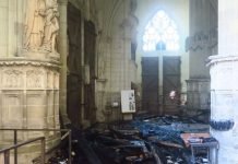 Nantes cathedral shows fire started in SEVERAL places, as arson probe launched
