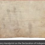Heart handprint on Declaration Independence