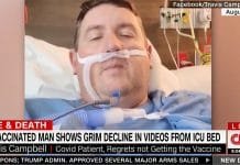 Travis Campbell begs people to get COVID vaccine from his ICU bed